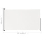 Auvent latéral rétractable de patio 200x300 cm Crème – Image 5