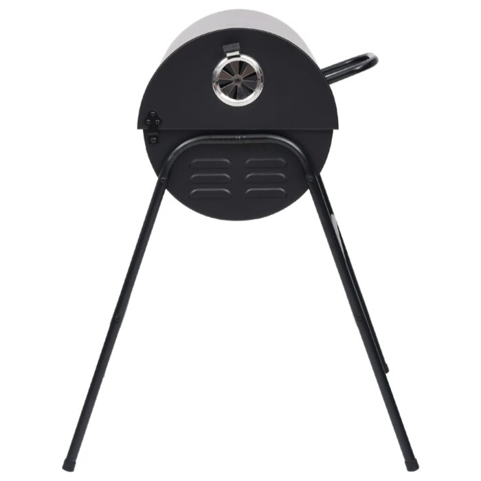 Gril à baril avec 2 grilles de cuisson Noir 80x95x90 cm Acier – Image 4