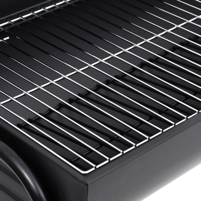 Gril à baril avec 2 grilles de cuisson Noir 80x95x90 cm Acier – Image 6