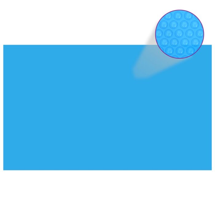 Couverture de piscine rectangulaire 1000x600 cm PE Bleu – Image 1