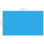 Couverture de piscine rectangulaire 1000x600 cm PE Bleu – Image 2