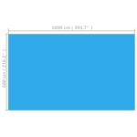 Couverture de piscine rectangulaire 1000x600 cm PE Bleu – Image 3