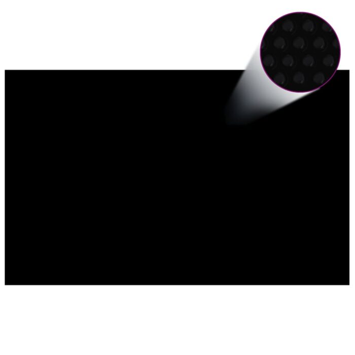 Couverture de piscine rectangulaire 800x500 cm PE Noir – Image 1