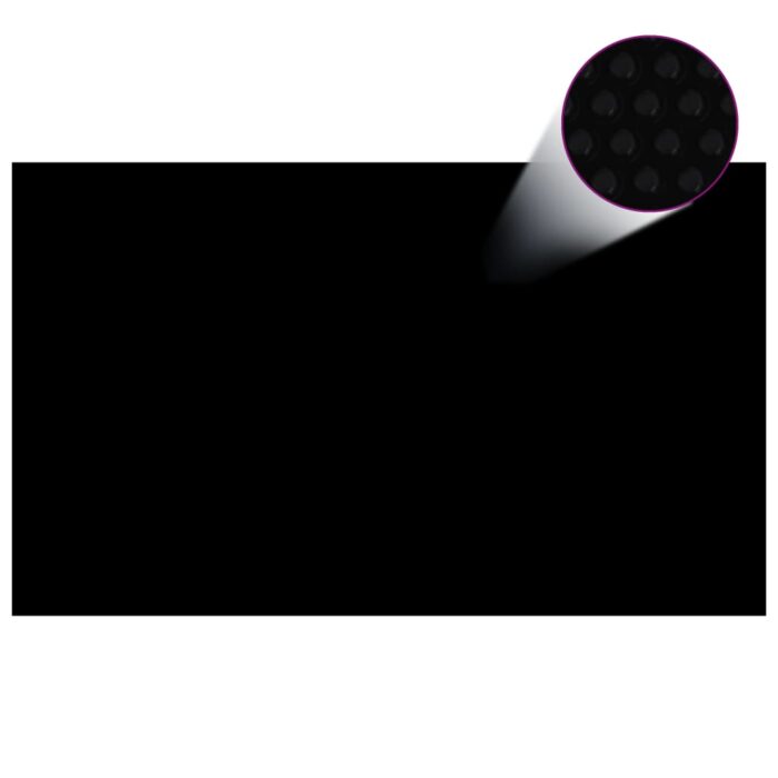 Couverture de piscine rectangulaire 1000x600 cm PE Noir – Image 1