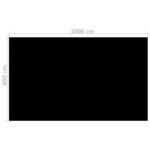 Couverture de piscine rectangulaire 1000x600 cm PE Noir – Image 2