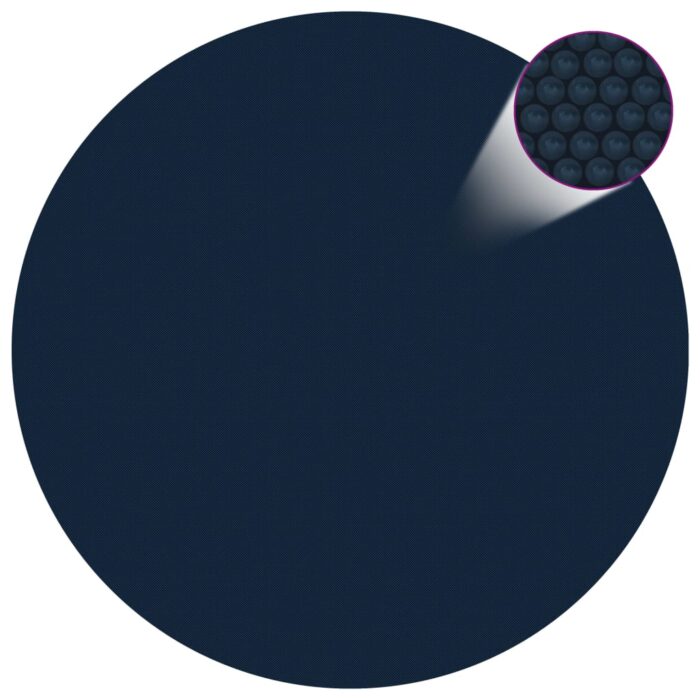 Film solaire de piscine flottant PE 381 cm Noir et bleu – Image 2