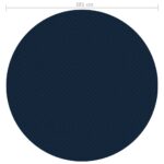 Film solaire de piscine flottant PE 381 cm Noir et bleu – Image 4