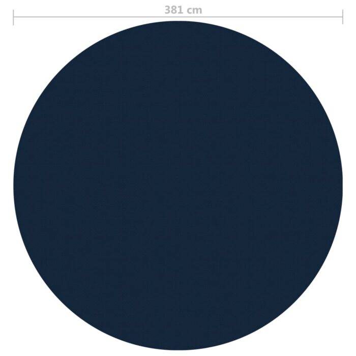 Film solaire de piscine flottant PE 381 cm Noir et bleu – Image 4