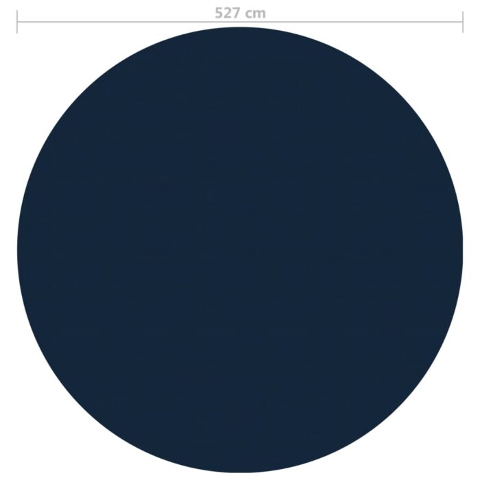 Film solaire de piscine flottant PE 527 cm Noir et bleu – Image 4