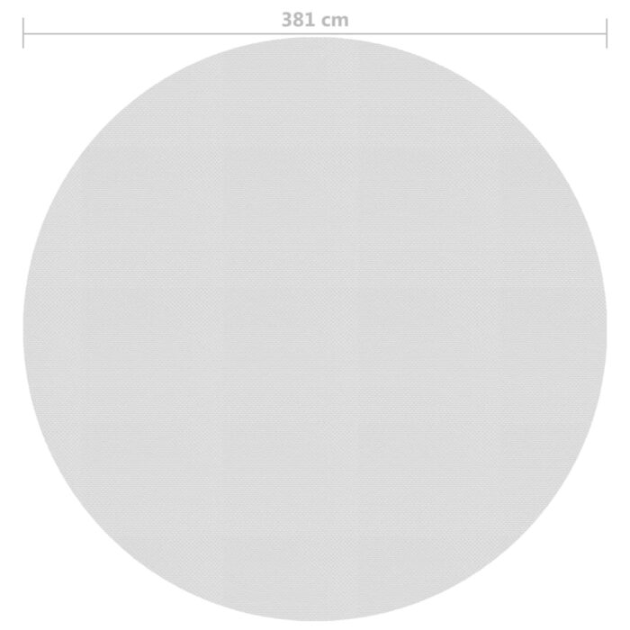 Film solaire de piscine flottant PE 381 cm Gris – Image 2