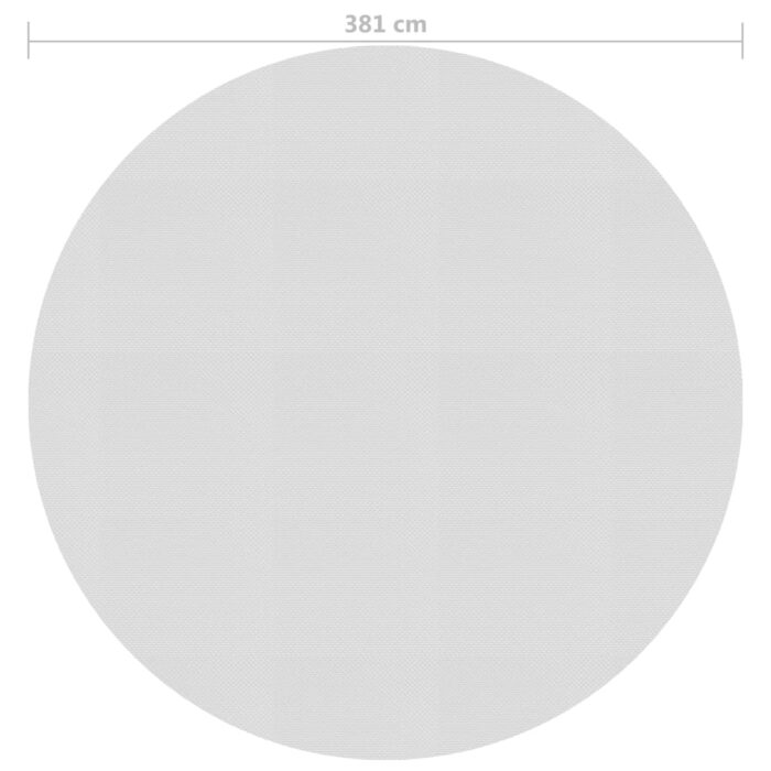 Film solaire de piscine flottant PE 381 cm Gris – Image 3