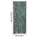 Moustiquaire Vert et blanc 56x185 cm Chenille – Image 5