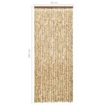 Moustiquaire Beige et marron 56x185 cm Chenille – Image 4