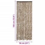 Moustiquaire Beige et marron 56x185 cm Chenille – Image 5