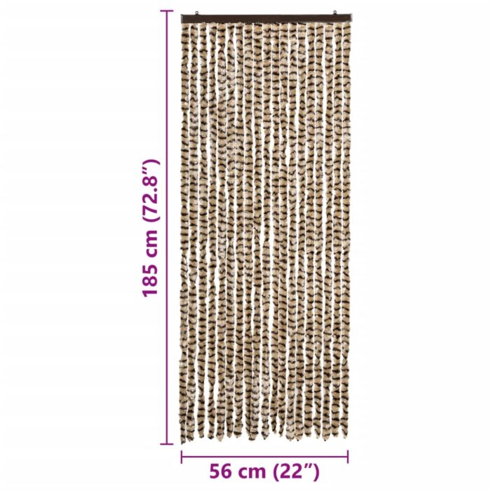 Moustiquaire Beige et marron 56x185 cm Chenille – Image 5
