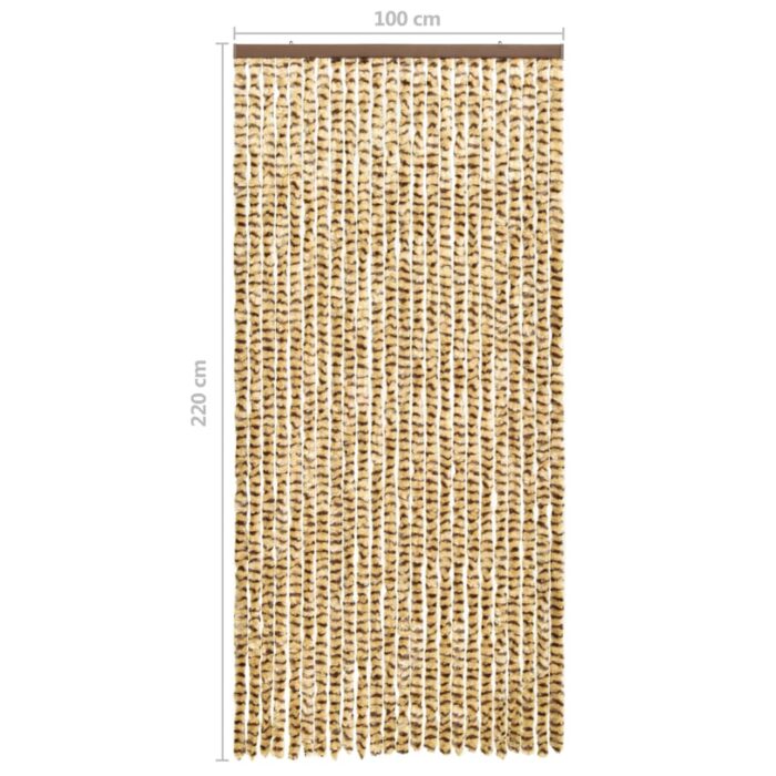 Moustiquaire Beige et marron 100x220 cm Chenille – Image 4