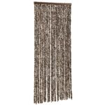 Moustiquaire Marron et blanc 56x185 cm Chenille – Image 3