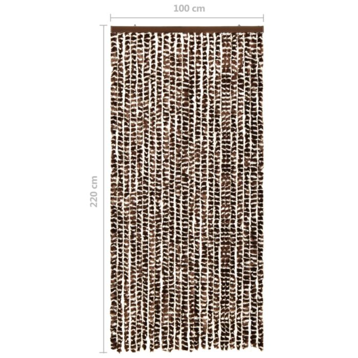 Moustiquaire Marron et blanc 100x220 cm Chenille – Image 4