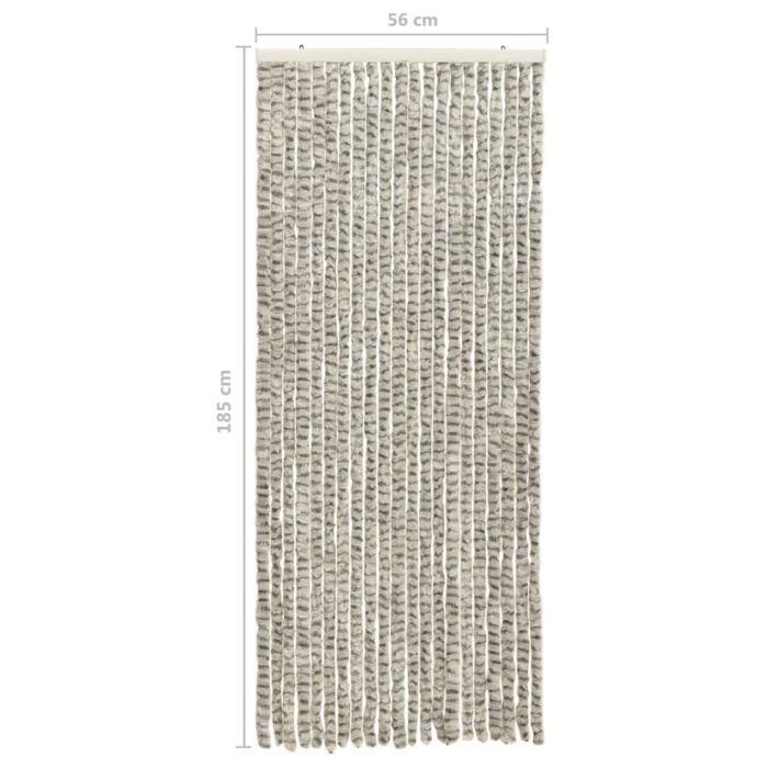 Moustiquaire Gris clair et gris foncé 56x185 cm Chenille – Image 4