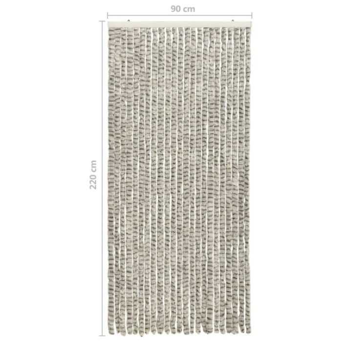 Moustiquaire Gris clair et gris foncé 90x220 cm Chenille – Image 4