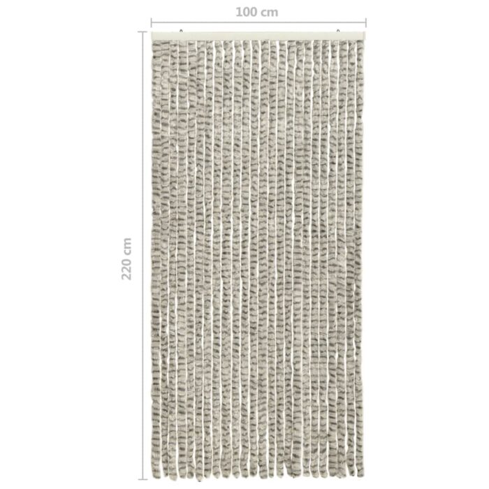 Moustiquaire Gris clair et gris foncé 100x220 cm Chenille – Image 4