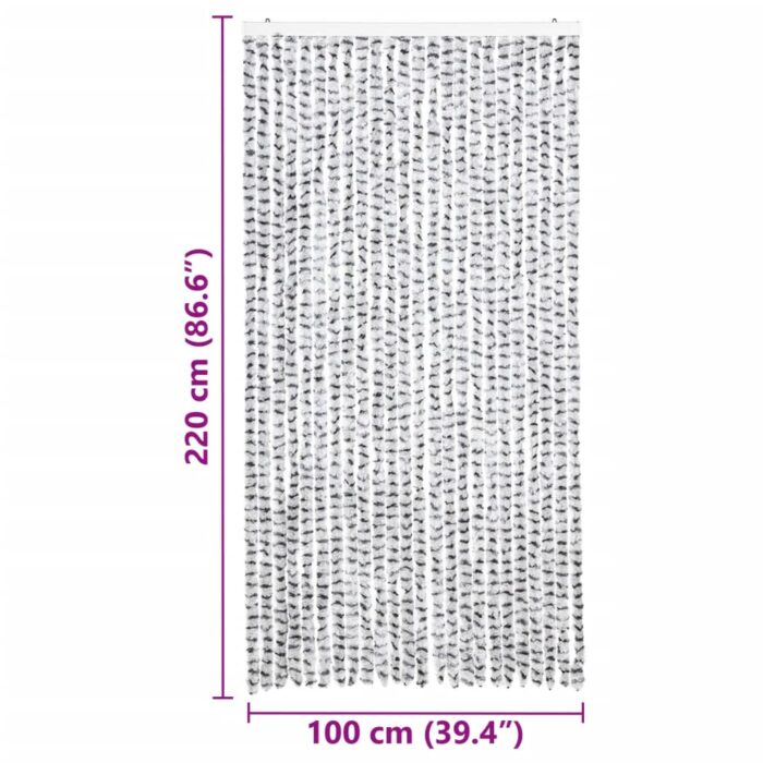 Moustiquaire Gris clair et gris foncé 100x220 cm Chenille – Image 5