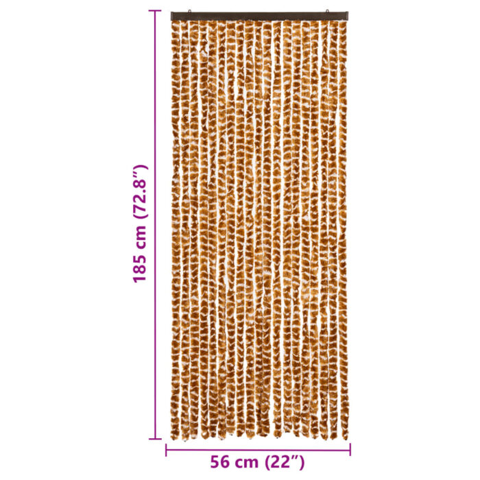 Moustiquaire Ocre et blanc 56x185 cm Chenille – Image 5