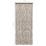 Moustiquaire Taupe et blanc 56x185 cm Chenille – Image 4
