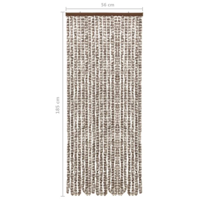Moustiquaire Taupe et blanc 56x185 cm Chenille – Image 4