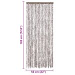Moustiquaire Taupe et blanc 56x185 cm Chenille – Image 5