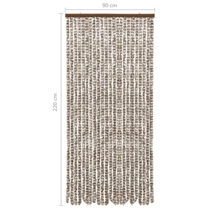 Moustiquaire Taupe et blanc 90x220 cm Chenille – Image 4