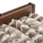 Moustiquaire Taupe et blanc 100x220 cm Chenille – Image 3