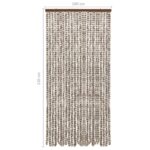 Moustiquaire Taupe et blanc 100x220 cm Chenille – Image 4