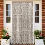 Moustiquaire Taupe et blanc 100x220 cm Chenille