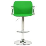 Tabourets de bar lot de 2 vert cuir artificiel – Image 2