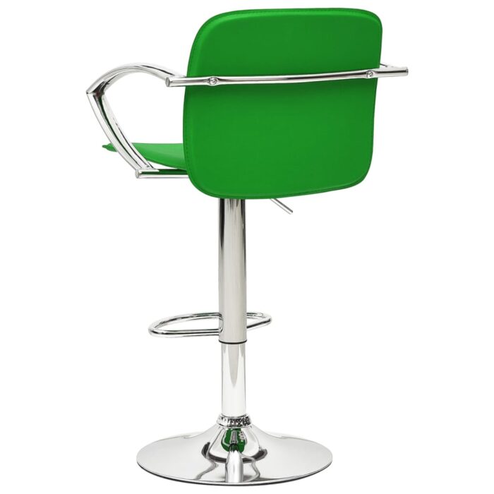 Tabourets de bar lot de 2 vert cuir artificiel – Image 3