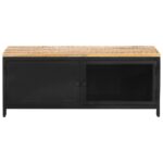 Table basse 90x50x37 cm Bois massif de manguier brut – Image 2