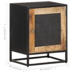 Table de chevet 40x30x50 cm Bois de manguier brut – Image 5