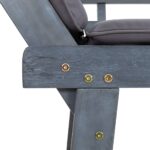 Banc de jardin avec coussins 2-en-1 190 cm Gris Bois d'acacia – Image 7