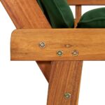 Banc de jardin avec coussins 2-en-1 190 cm Bois solide d'acacia – Image 7