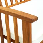 Banc de jardin avec coussin 147 cm Bois d'acacia massif – Image 5
