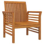 Chaises de canapé et coussins blanc crème lot de 2 Bois acacia – Image 2