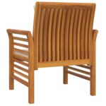 Chaises de canapé et coussins blanc crème lot de 2 Bois acacia – Image 5