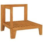 Canapé d'angle sectionnel et coussins blanc crème Bois d'acacia – Image 4