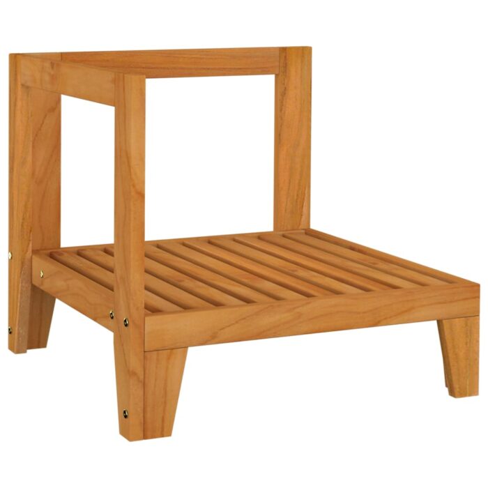 Canapé d'angle sectionnel et coussins blanc crème Bois d'acacia – Image 4