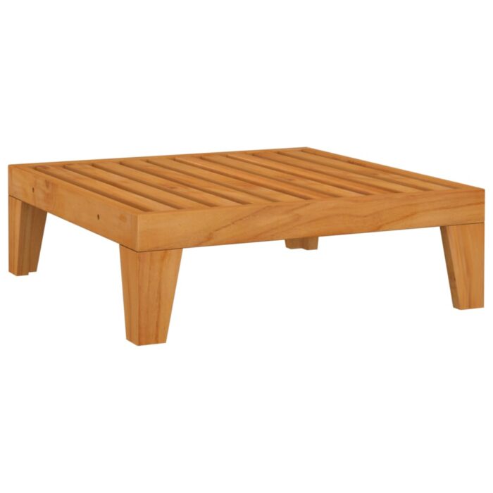 Repose-pied sectionnel avec coussin gris foncé Bois d'acacia – Image 4