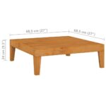 Table de jardin 68,5x68,5x24 cm Bois d'acacia massif – Image 4