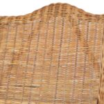 Canapé avec coussin Marron clair Rotin naturel et lin – Image 6