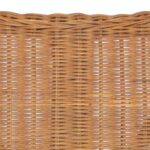 Canapé 2 places Marron clair Rotin naturel et lin – Image 4