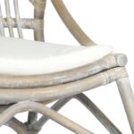 Chaise en rotin Gris Lin – Image 4